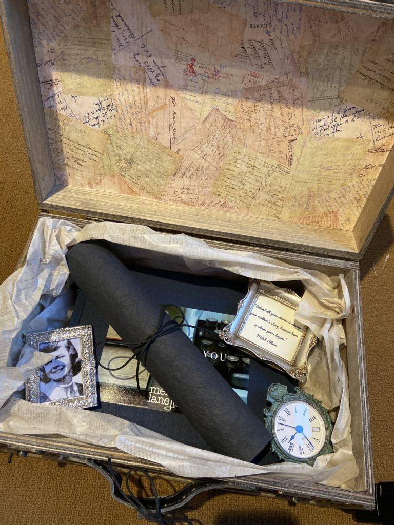 The inside of the heirloom life story book gift package